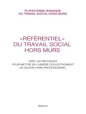 cover image of Référentiel du travail social hors murs